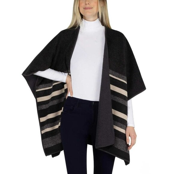 NWT Ike Behar Women's Reversible Wrap with Soft High Pile Fleece - Picture 2 of 6